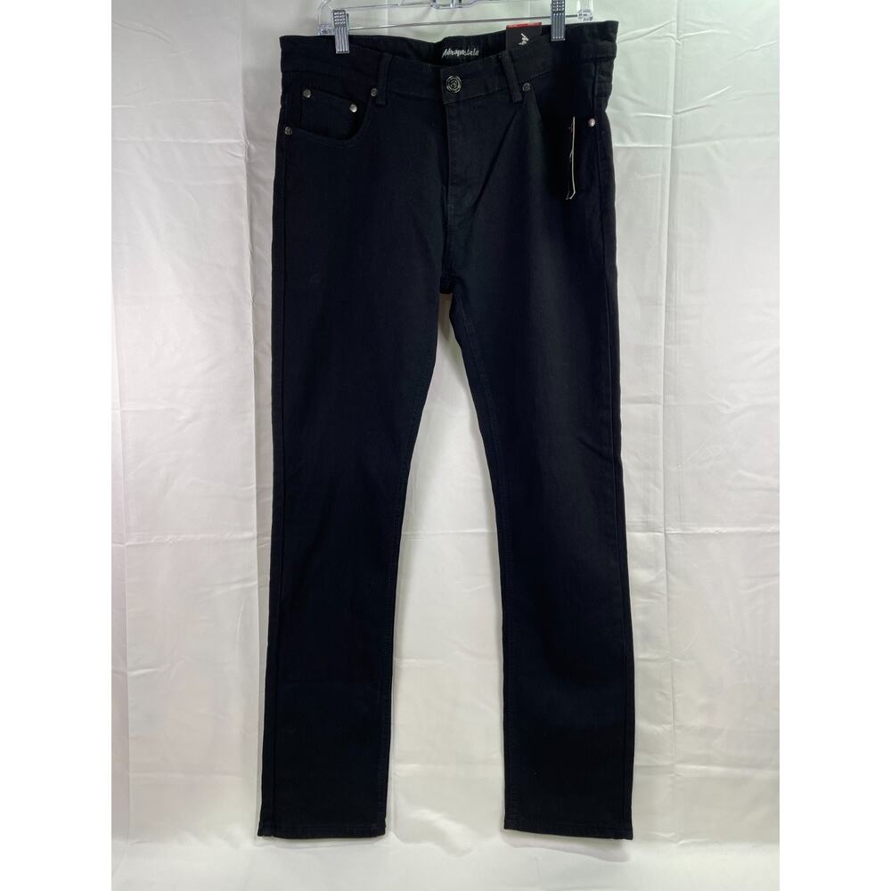 Aeropostale Men's Black Jeggings Skinny Denim Stretch 5-Pockets Pants Size 34/32